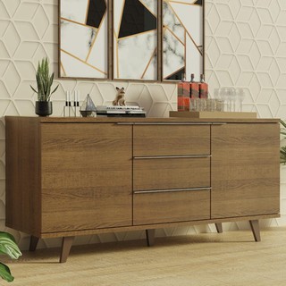 Buffet Aparador Madesa 3 Gavetas e 2 Portas com Pés em Oferta na Shopee