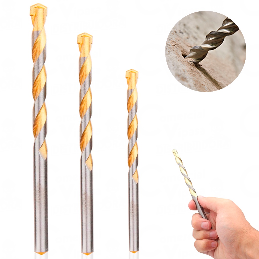 Broca Videa Para Concreto Golden Line Aço 06 A 10mm x 100mm A 120mm Mtx Profissional em Oferta na Shopee