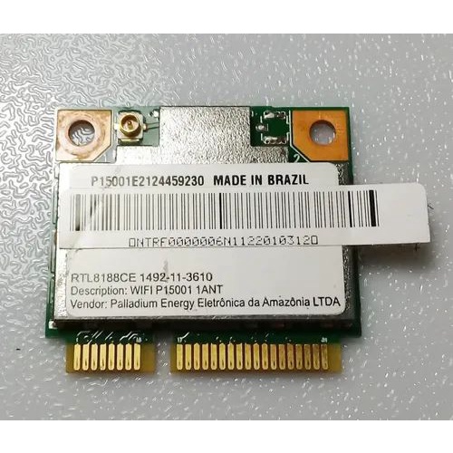 Placa Wireless Pci-express para Notebook Realtek Rtl8188ce