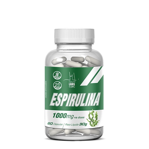 Spirulina Cápsulas 500Mg c/60 Cápsulas Health Labs (Espirulina)