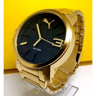 Relógio Puma Pulso Dourado prova d'agua | Shopee Brasil