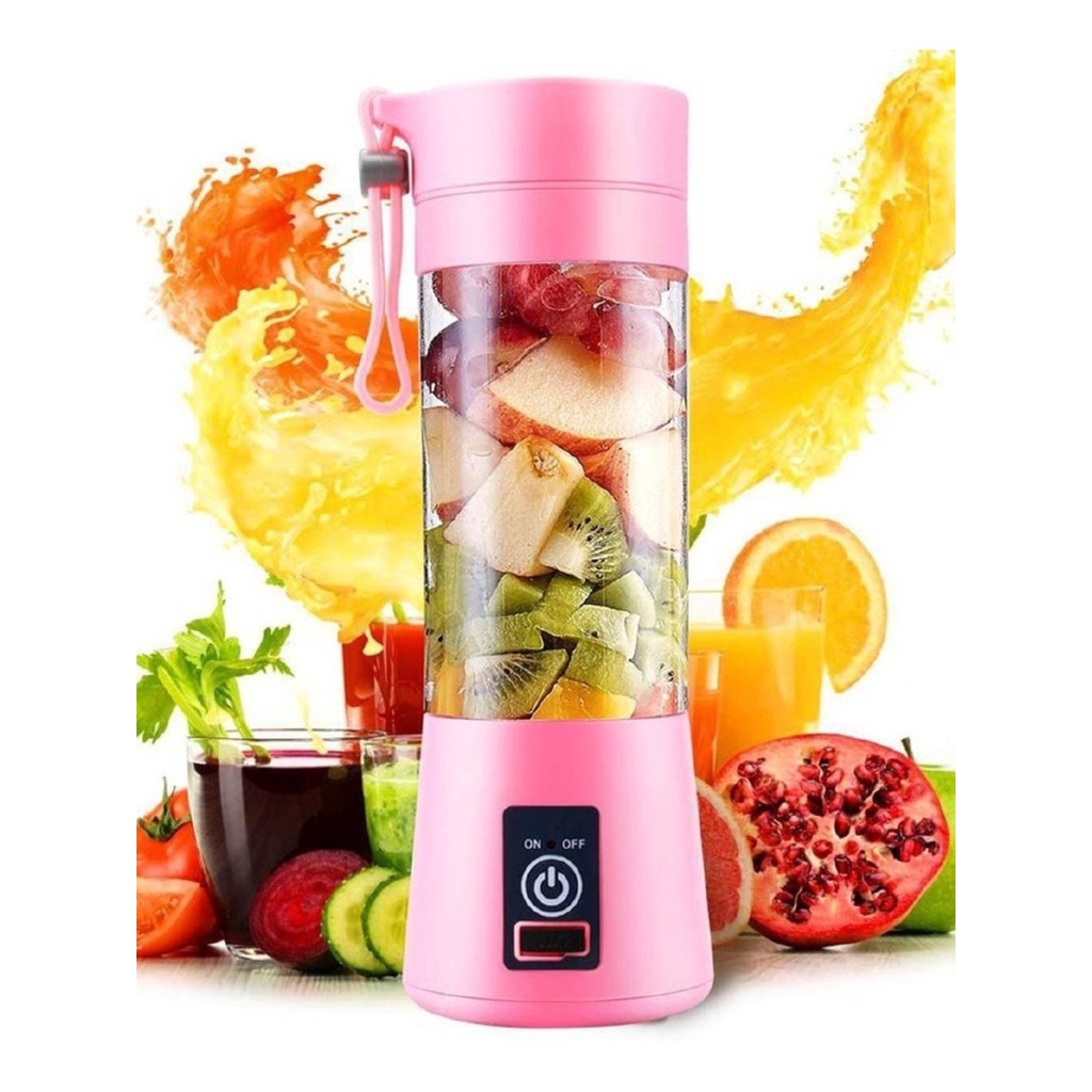 Mini Liquidificador Portátil Suco Shake 6 Laminas Com Cabo Usb Mini liquidificador elétrico