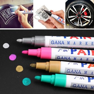 12 Cores Caneta Marcador De Tinta Permanente Para CD Pneu De Motocicleta À Prova D'água 3.0mm 1 Peça