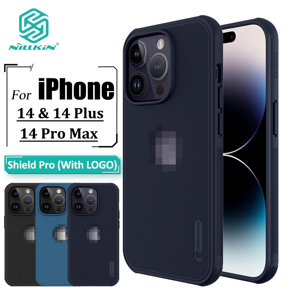 Nillkin Capa Para iPhone 14 Pro Max 14 Plus Super Frosted Shield Luxuosa Anti-Impressão Digital Traseira Impacto - Mobile & Gadgets
