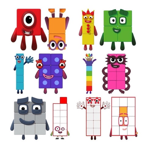 Kit 10 Display Mesa Number Blocks Festa Decoração 20cm em Oferta na Shopee