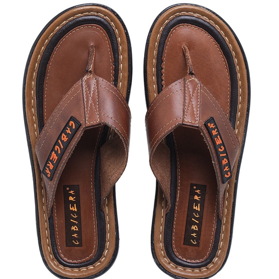 Chinelo Dedo Cabicera em couro legitimo Chinelo Masculino Chinelo leve