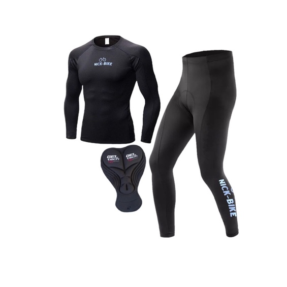 Conjunto Camisa E Calça Ciclismo Masculino Roupa Ciclista Com Forro Gel D120