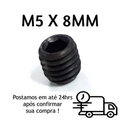 Parafuso Allen Sem Cabeça M5 X 8mm Oxidado Preto