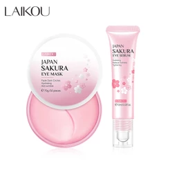LAIKOU Máscara De Olho Sakura Fade Eye Bag Dark Circles Smoothing Skin 2pçs