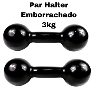 Par De Halter Emborrachado, Revestido Para Musculação Treinos Academia 3 Kg em Oferta na Shopee