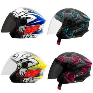 Capacete Moto Aberto Pro Tork New Liberty 3 Flowes E GP 88 Com Viseira Cristal ou Fumê Feminino Masculino