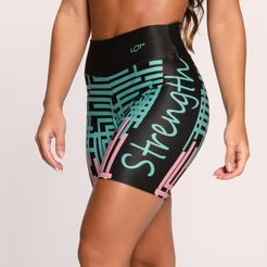 Short Fitness Academia Feminino Bermuda Suplex Estampada Strength