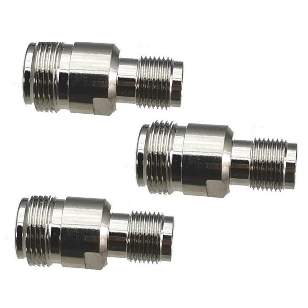 3  adaptador N fêmea x Tnc fêmea emenda cabo celular rural