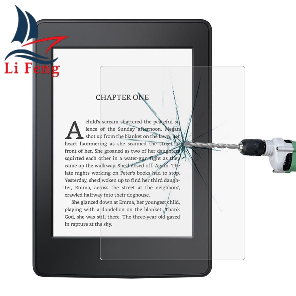 Película de Vidro Temperado p/ Kindle Paperwhite 5 6.8"(11ª Geração - M2L3EK)/ Kindle Paperwhite 12 7 Polegadas (SA568B)