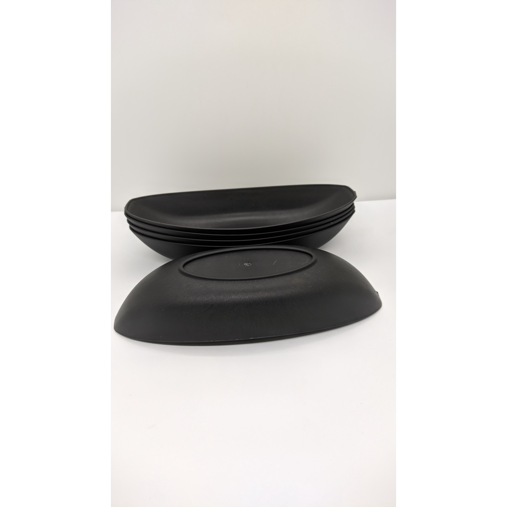 Kit 10 Petisqueira Canoa Cumbuca Preto Petisco Cozinha