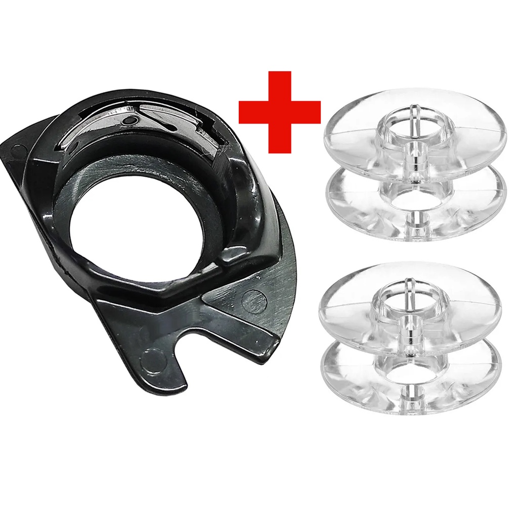 Caixa Bobina Singer Facilita Domestica Zig Zag Plus Pratika Premium Costura + 2 Bobina