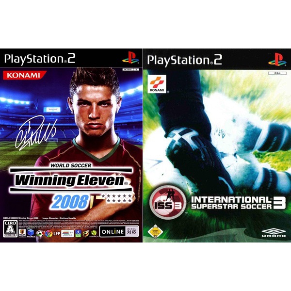 Kit World Soccer Winning Eleven 2008 + International Superstar Soccer 3 com 2 Jogos (PS2)