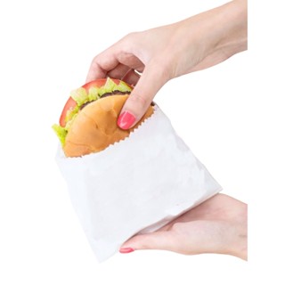 Saco de Papel Mini Hambúrguer Hot Dog e Pastel 10cm x 13,5cm - 100 un