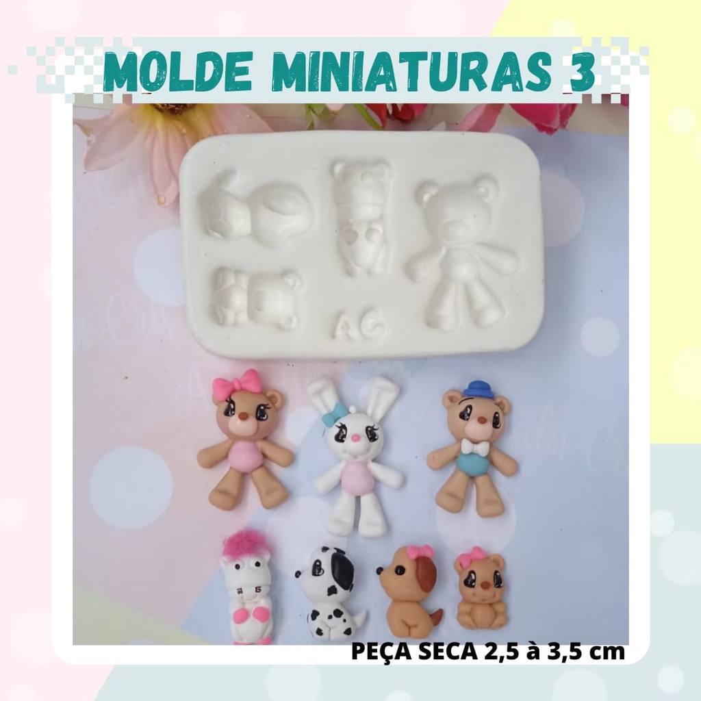 Molde Miniaturas 3 Artes da Cris