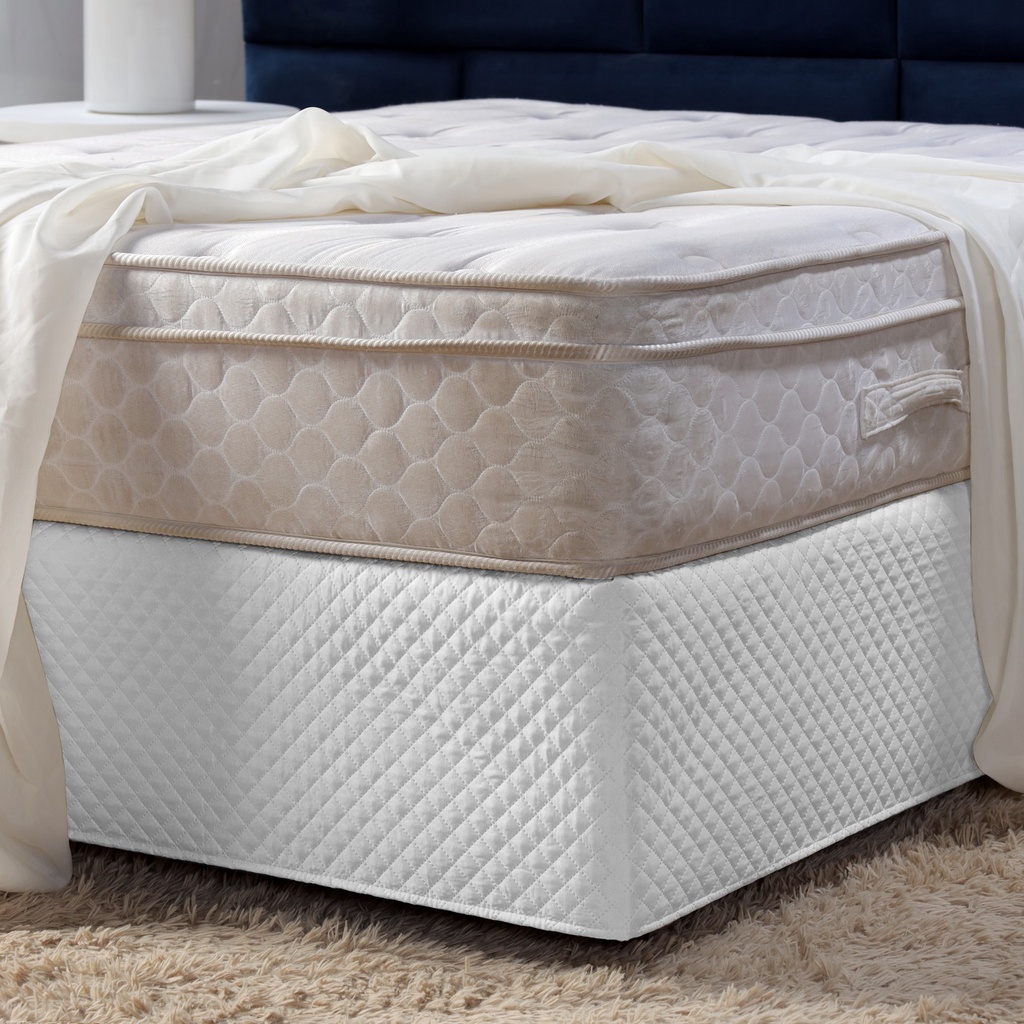 Saia Box Casal Padrão Matelassê Ultrassônico Com Elástico Várias Cores