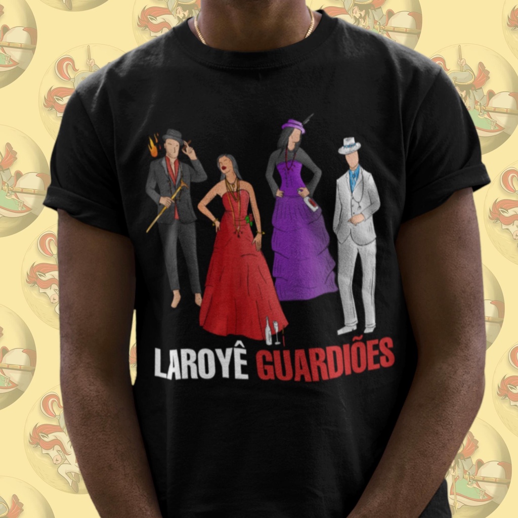 Camiseta Premium Religiosa Umbanda Candomblé Exu Pombagiras Guardiões Laroyê Algodão 30.1 Arte 081