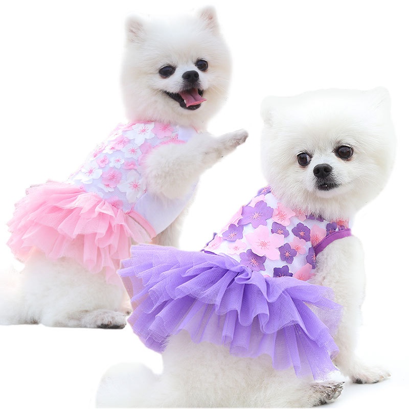 Roupas De Verão Para Animais De Estimação Cachorro Pequeno Vestido De Casamento Saia Vestidos De Princesa