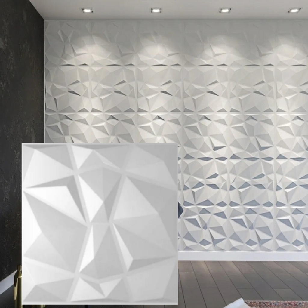Forma De Gesso 3d Molde Placas cimentício Diamante 29X29 CM