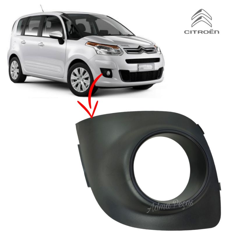 Moldura Do Milha Citroen C3 Picasso 2012 2013 2014 2015 Lado Direito Original