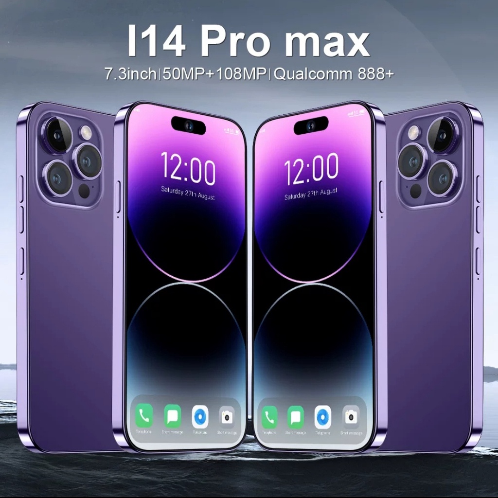 Novo Telefone Celular i14promax 7.3 Polegadas , 16GB + 1TB , smart 5G 13 Milhões De pixels , 8000mA Capacidade De Bateria , Sistema Android 13