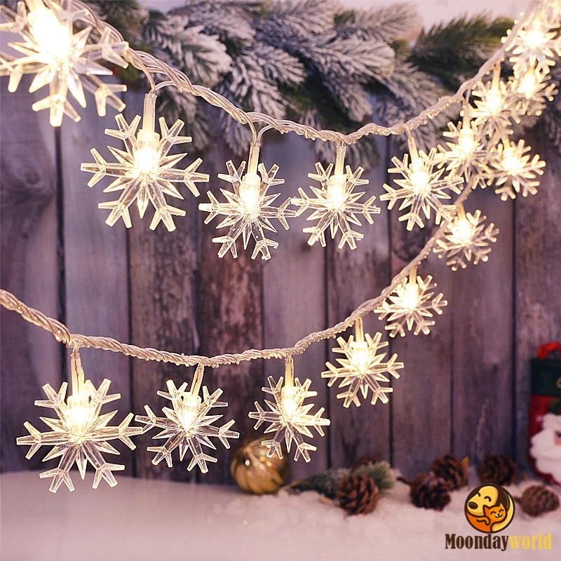 2M led Cordão De Luzes De Floco De Neve Estrela Para Decoração De Árvore De Natal / Festa De Natal