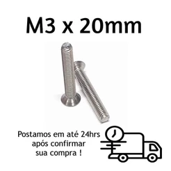 Parafuso Chato Phillips M3 X 20MM INOX