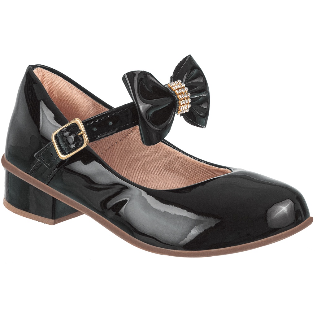 Sapatilha Infantil Feminina Saltinho Com Laço Strass Lacinho Boneca Salto Baixo Alto Festa Moda Atual Blogueira em Oferta na Shopee