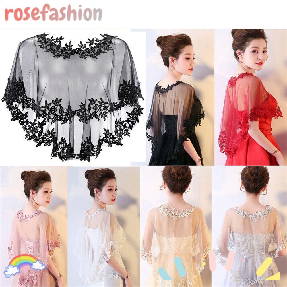 ROSEFS Lace Shawl Festa De Noiva De Verão Vestido em Oferta na Shopee