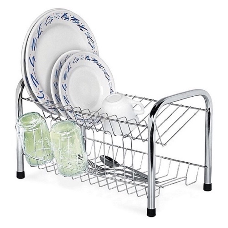 Escorredor De Pratos E Louça 2 Andares 11 Pratos 6 Copos em Oferta na Shopee