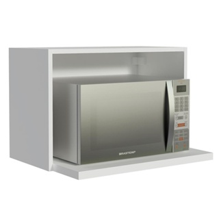 Armário Aéreo Madesa para Glamy, Lux, Reims 60 cm Nicho para Microondas e Forno Elétrico - Branco em Oferta na Shopee