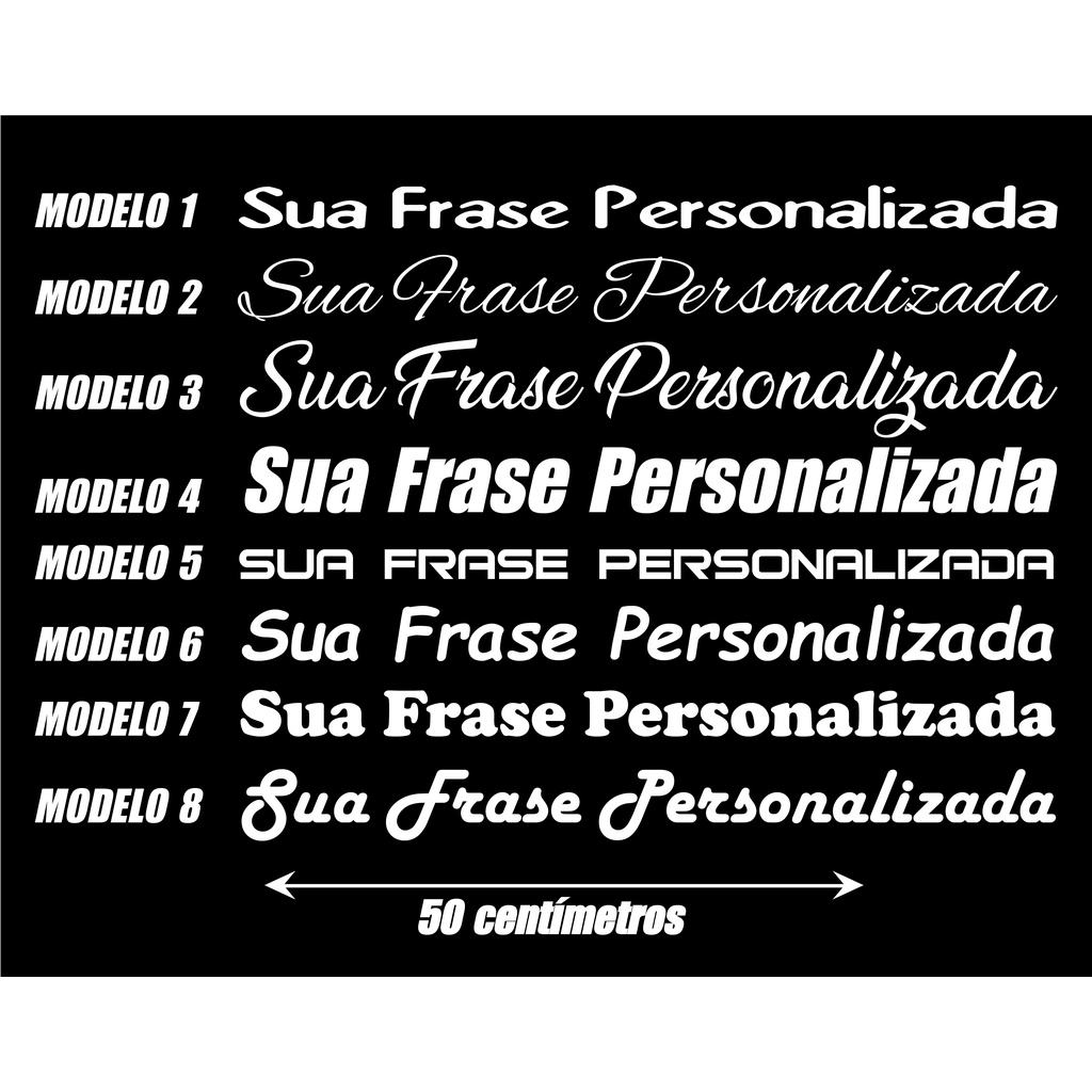 Adesivo Frase Personalizada 50cm em Oferta na Shopee