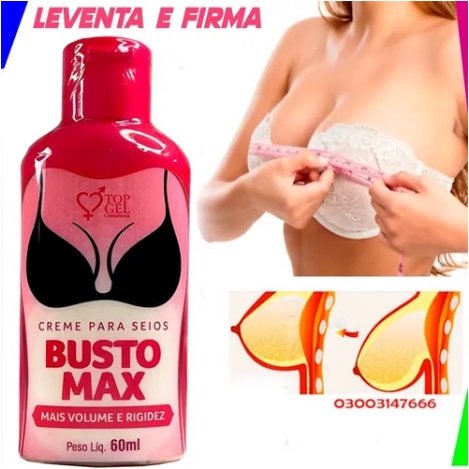 Busto Max Seios Creme + Volume Firmeza e Hidratante sex shop Top Gel produtos sexy em Oferta na Shopee