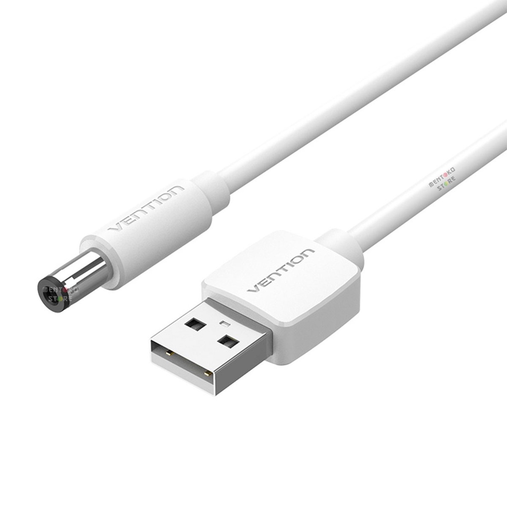 Cabo Energia Alimentação USB A Para Dc 5,5mm Carregador Abajur Astronauta 3A 1,5m Vention