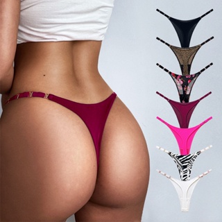 G-string calças para mulheres/seda de gelo/Cal ç a Sem Costura/Sexy/Stripe lace em Oferta na Shopee