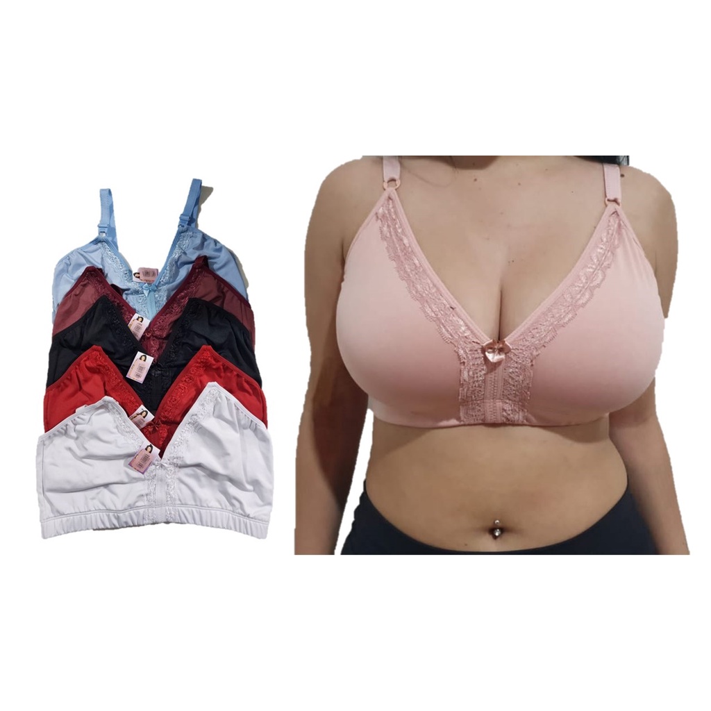 Kit 3 Sutien Sutiã Sutian Plus Size Extra Reforçado Sem Bojo Lycra Senhora Liso Revenda 50 - 52 - 54 - 56