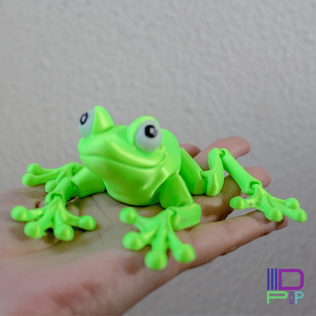 Sapo brinquedo articulado rã réptil plástico