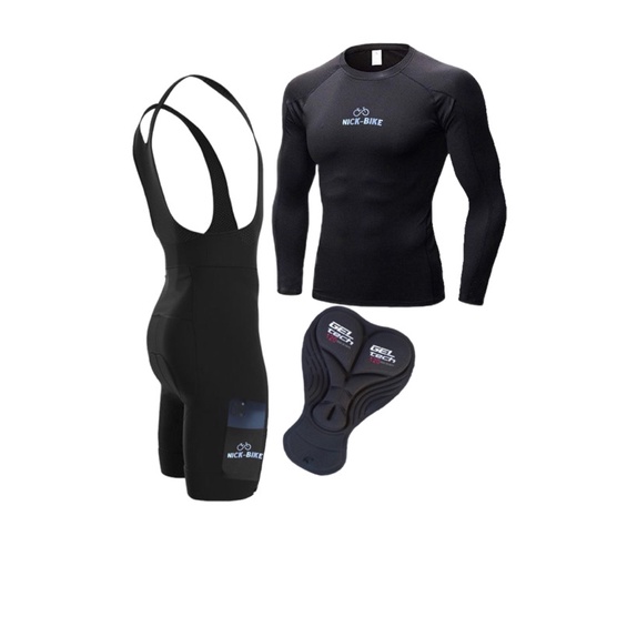 Conjunto Bermuda Bretelle E Camisa Ciclismo Masculino Roupa De Ciclista C/ Forro Gel D120