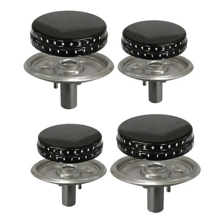 Kit Com 4 Tampas Fogão + 4 Queimadores Fogão Esmaltec Veneza