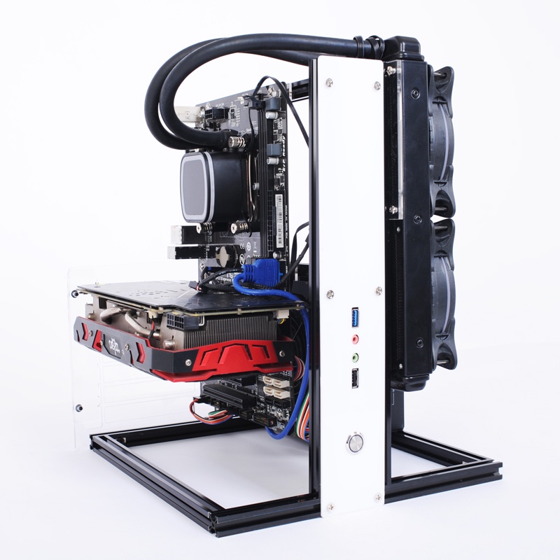 Bancada De Teste De Alumínio De Refrigeração De Água Para ITX MATX ATX Computador Estrutura Aberta Capa De Ar HTPC PC Jogos GPU DIY Kits