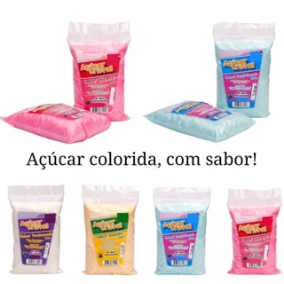 Açúcar Cristal Colorida Linha Culinária, Ideal Para Doces kit 3 unidades