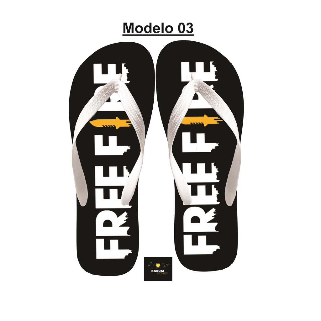 Chinelo Personalizado Freefire infantil meninos presente promoção sandalia