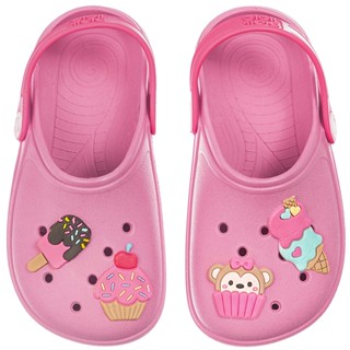 Babuche Infantil Sandália Feminina Menina Bebe Criança Antiderrapante Borracha Sorvete Cupcake Colorido Moda Chinelo Calce Fácil Confortável Macio Leve Fofo Blogueira