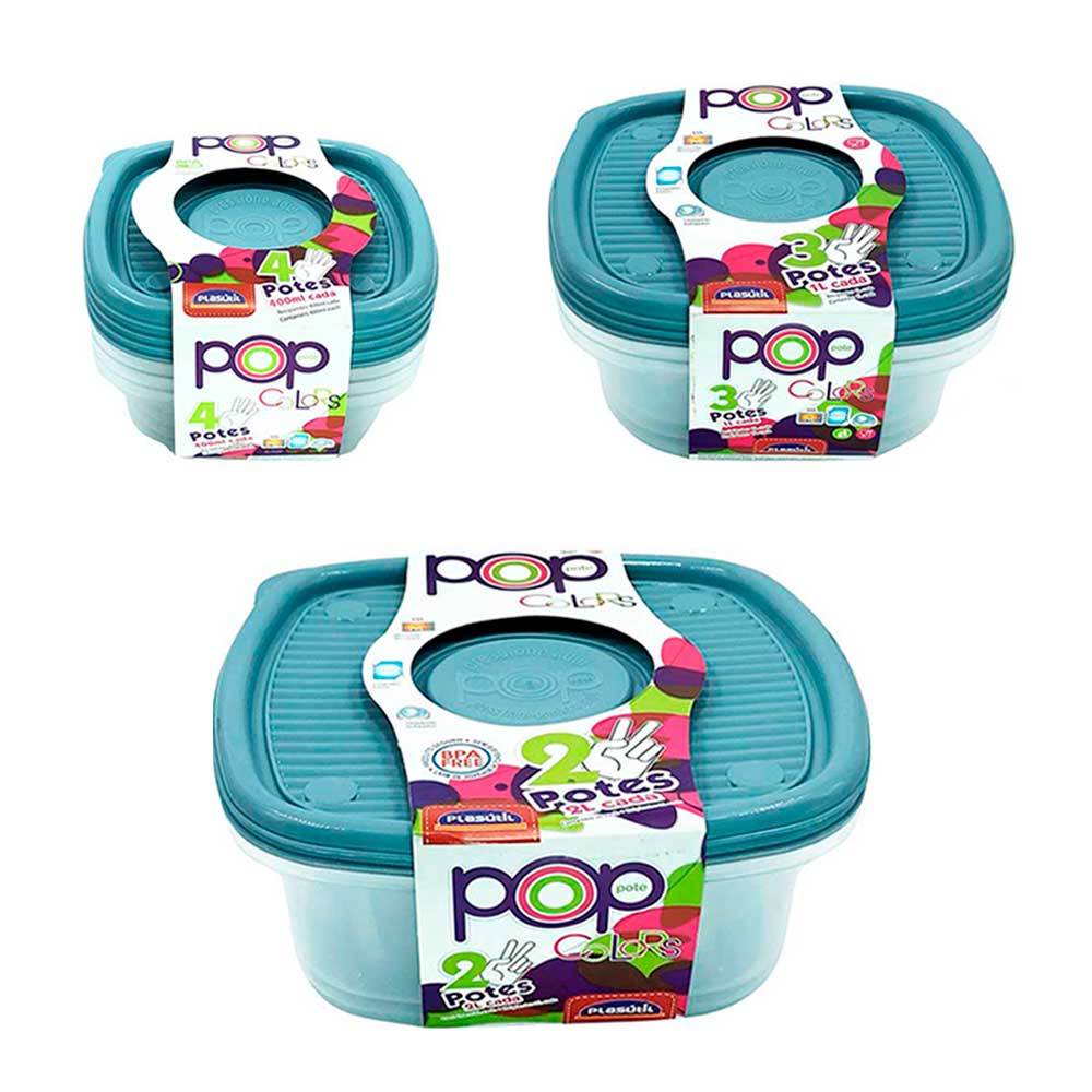 Kit 9 potes com tampa vasilha marmita comida fitness alimentos mantimentos frutas freezer geladeira microondas tapoer tapauer tapuer cozinha despensa