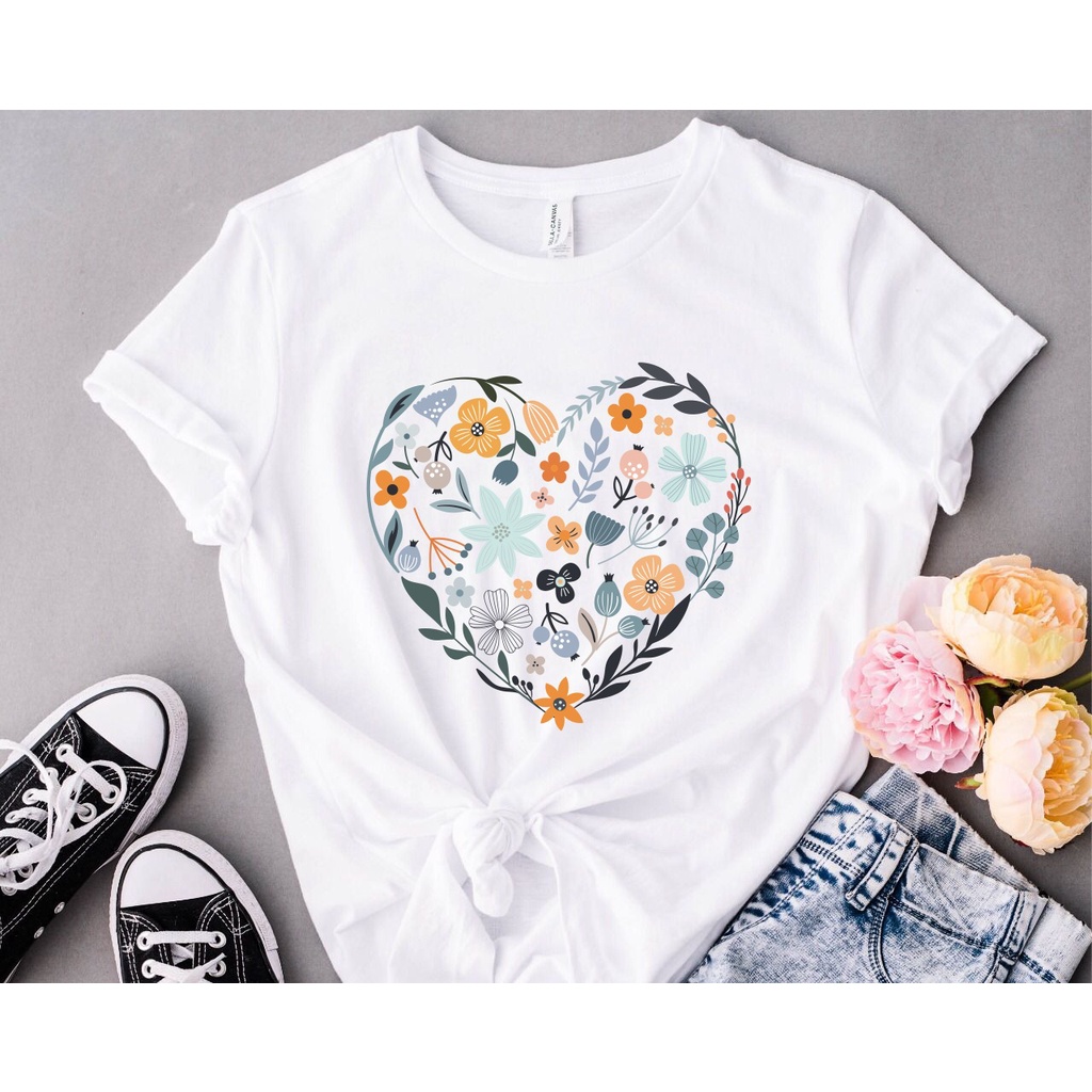 Blusa T-shirt Feminina Flores