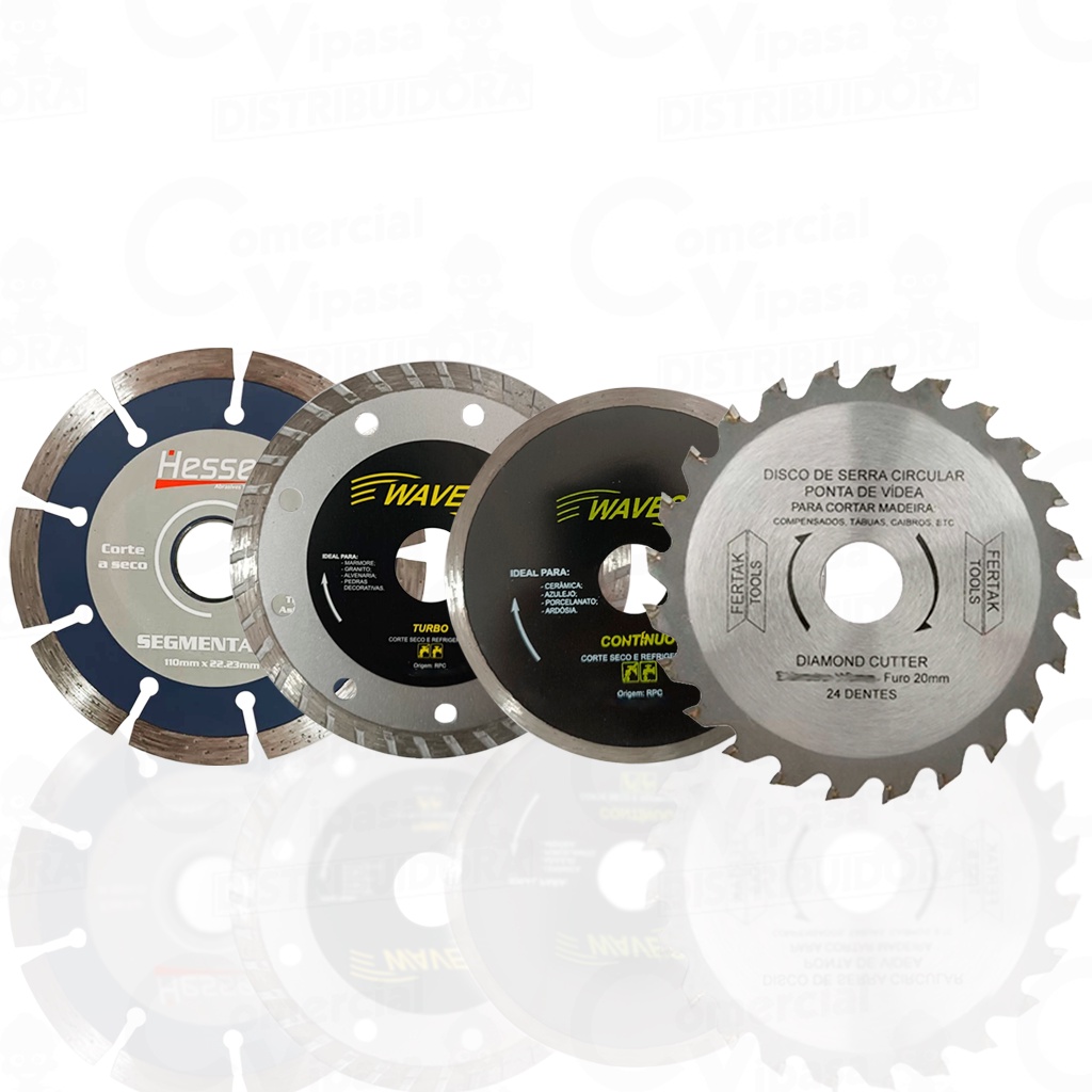 Disco De Corte Diamantado Segmentado Para Serra Mármore 110mm Com Furo De 20mm Corte Seco